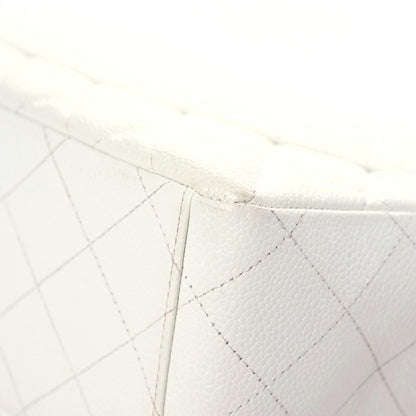Chanel Caviar Quilted Maxi Single Flap White 18 of 22