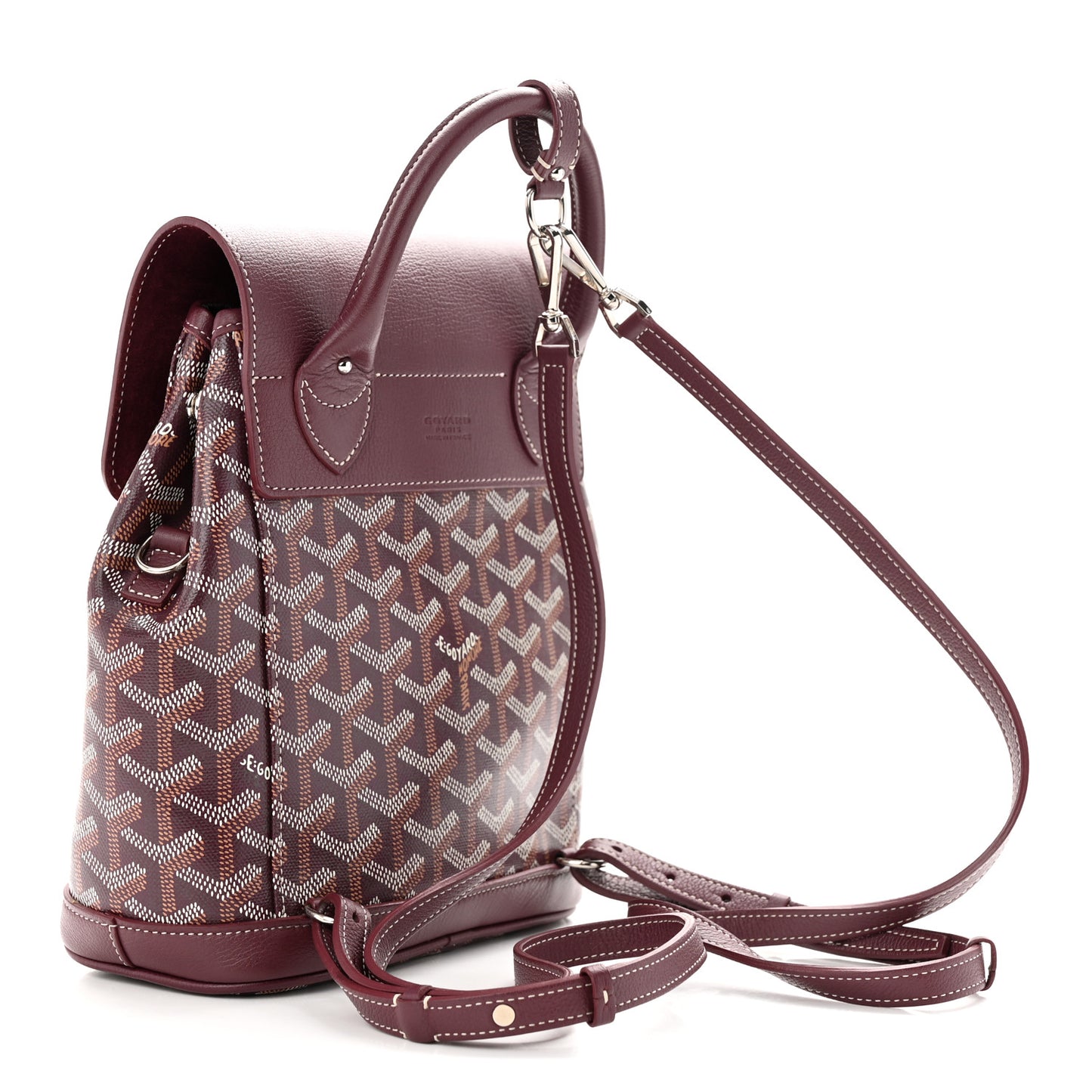 Goyardine Calfskin Mini Alpin Backpack Bordeaux