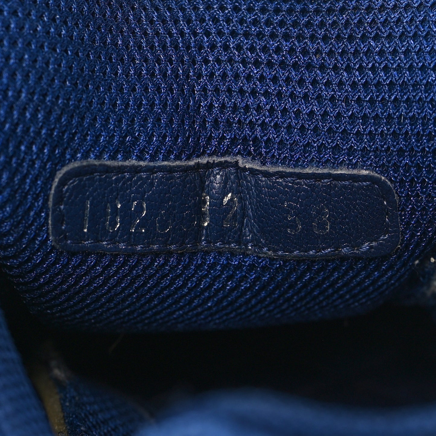 Mesh Suede Calfskin Womens CC Sneakers 38 Dark Blue Black White