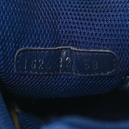 Chanel Mesh Suede Calfskin Womens CC Sneakers 38 Dark Blue Black White 8 of 12