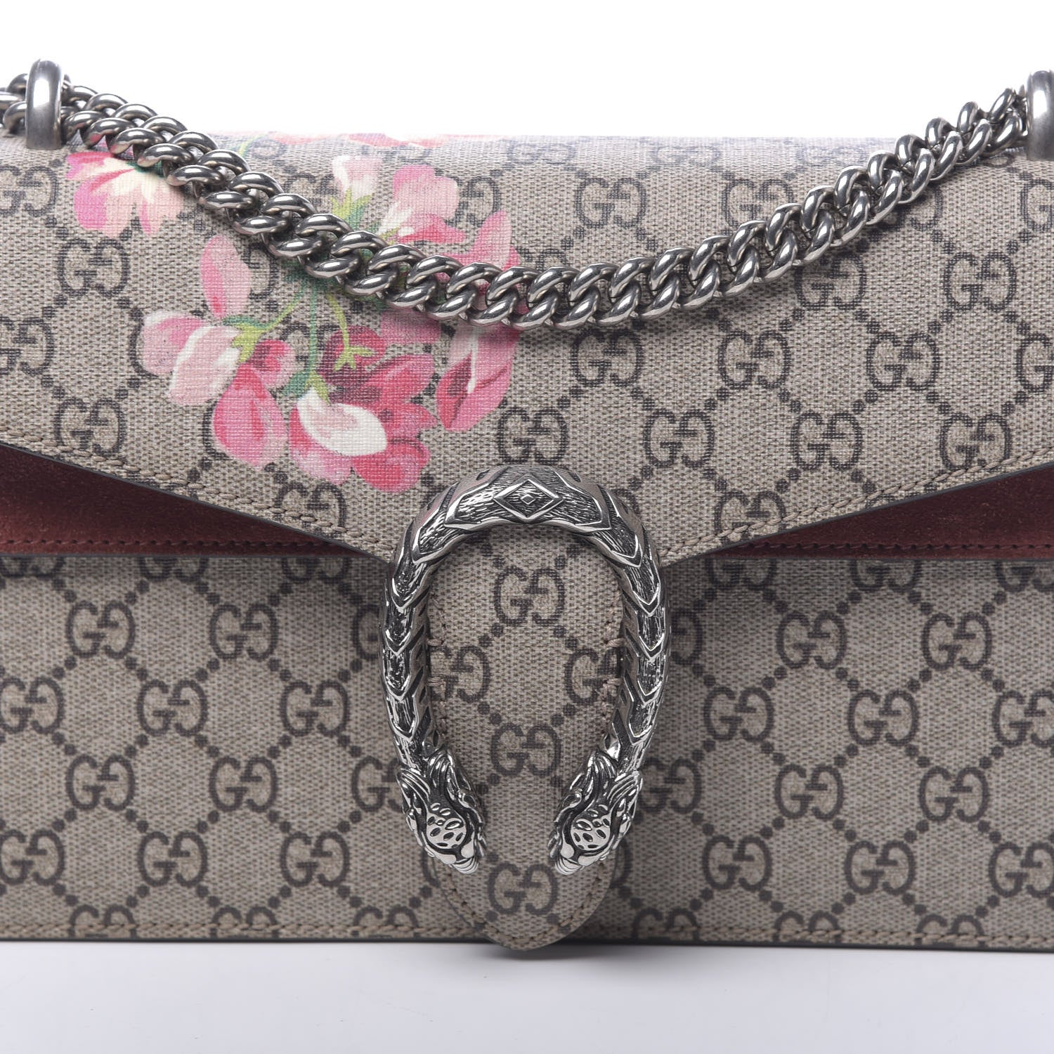 Gucci GG Supreme Monogram Blooms Small Dionysus Shoulder Bag Beige Multicolor Dry Rose 13 of 15