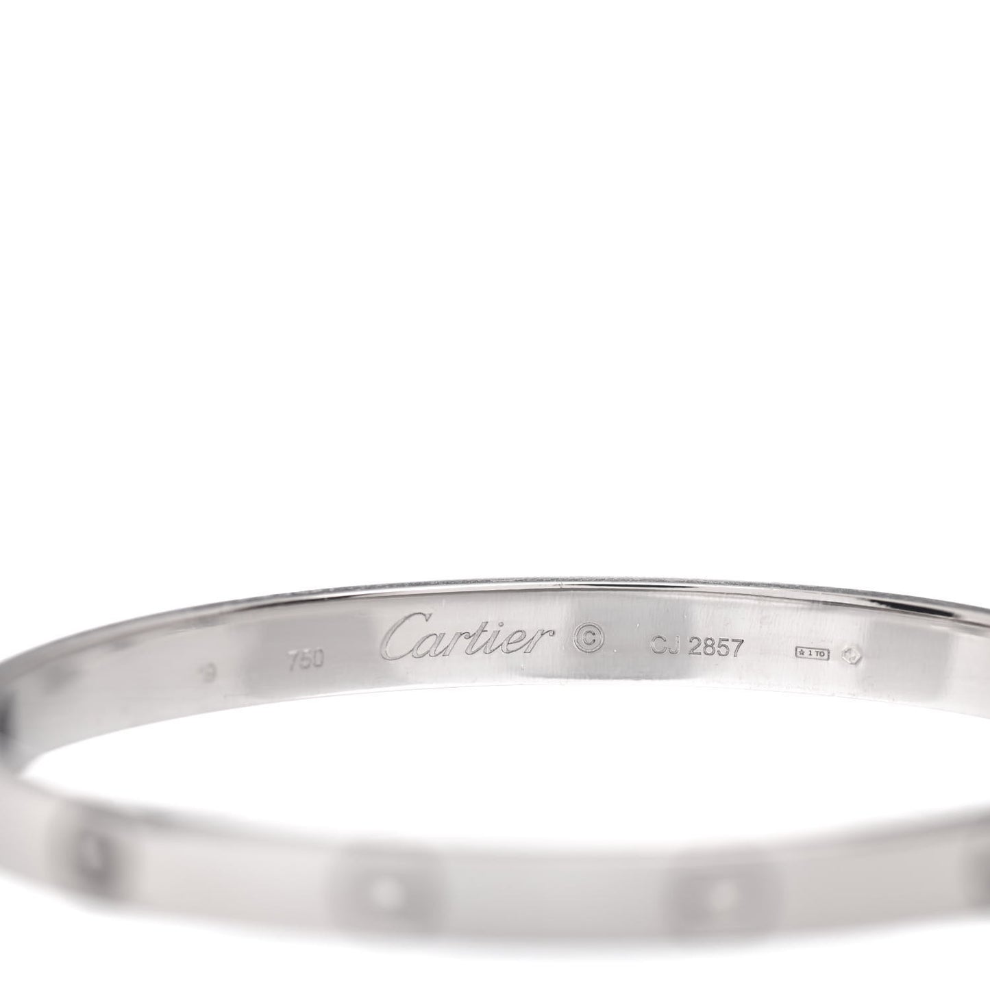 18K White Gold LOVE Bracelet 19