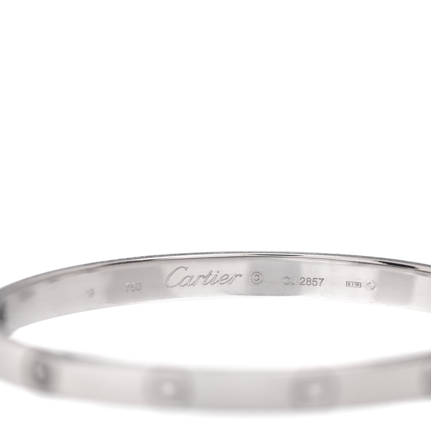 Cartier 18K White Gold LOVE Bracelet 19 4 of 4