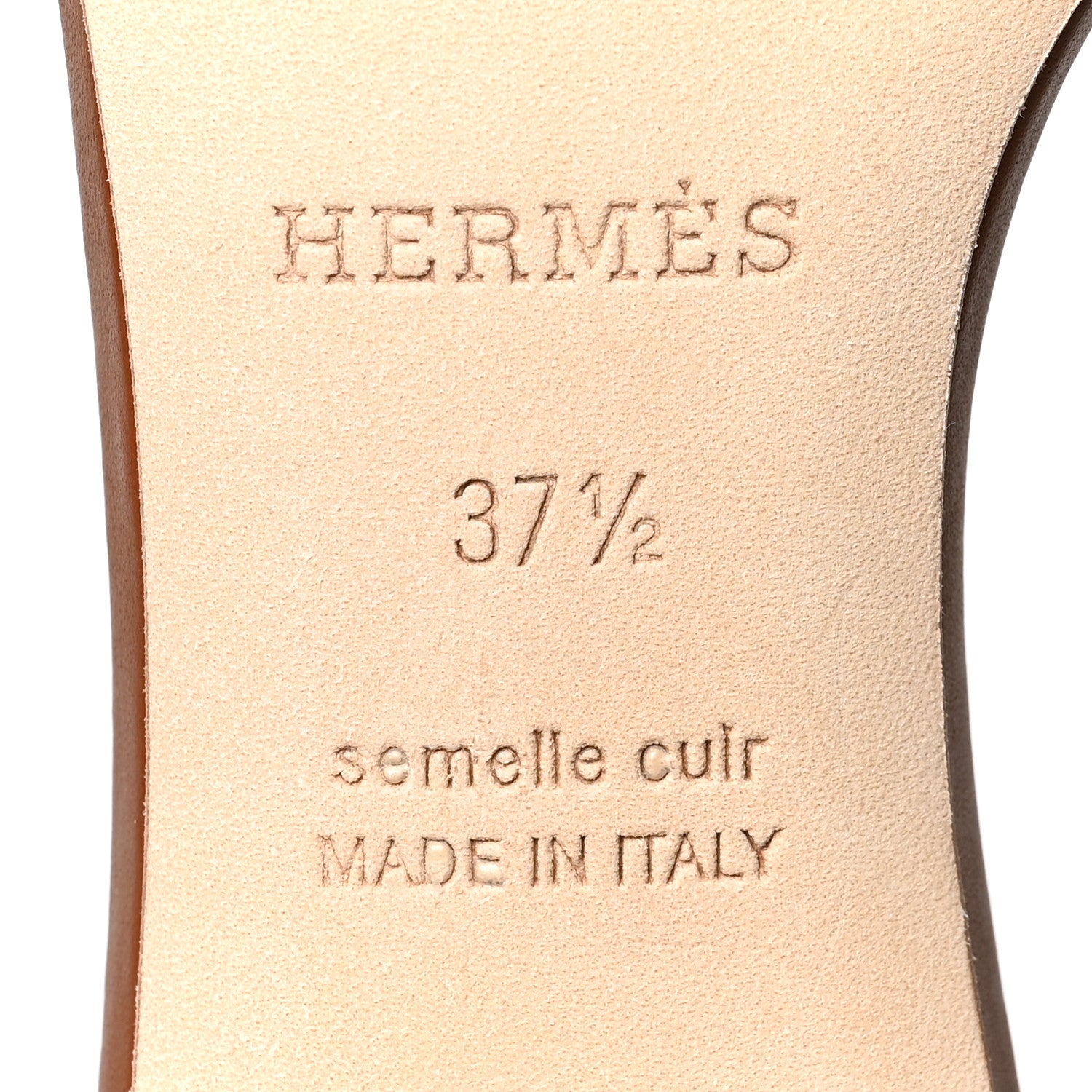 Hermes Calfskin Oasis Sandals 37.5 Gold 7 of 8