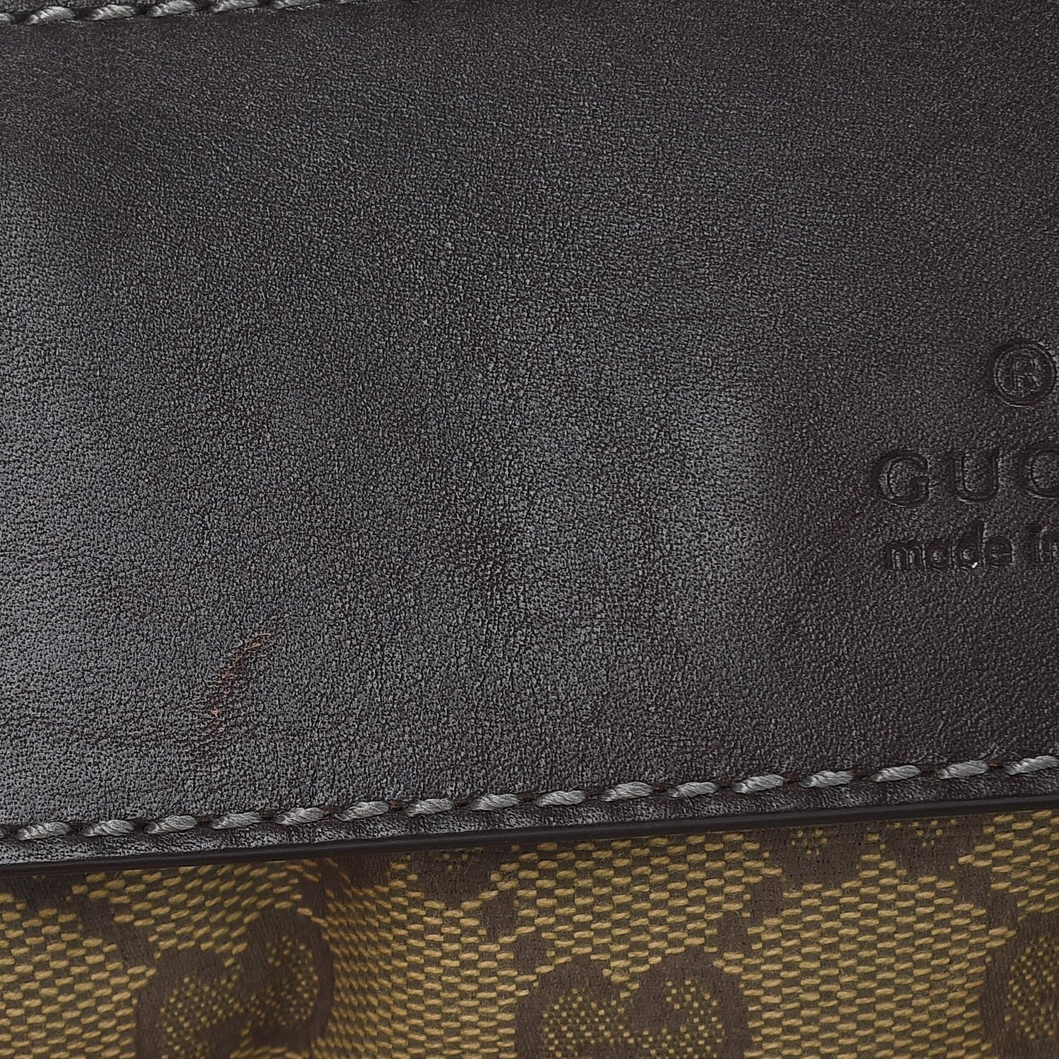 Gucci GG Monogram Web Double Pocket Belt Bag Green Dark Brown 8 of 9