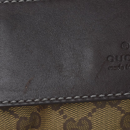 Gucci GG Monogram Web Double Pocket Belt Bag Green Dark Brown 8 of 9