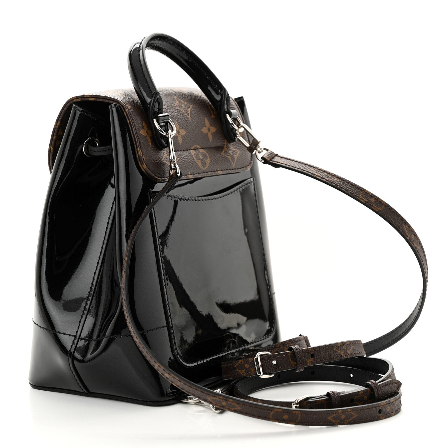 Louis Vuitton Patent Monogram Hot Springs Backpack Black 3 of 9