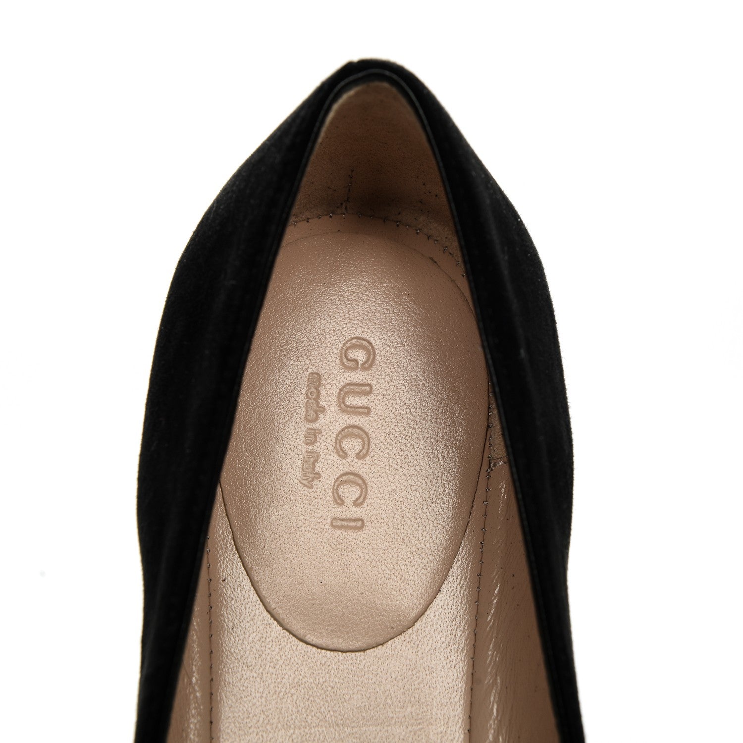 Gucci Kid Scamosciato GG Marmont Fringe Flats 36 Black 5 of 8
