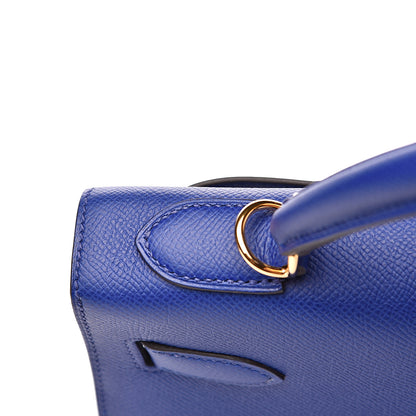 Hermes Epsom Horseshoe Kelly Sellier 32 Bleu Electrique Rose Sakura 18 of 31