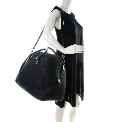 Gucci Denim Monogram Large Duffle Black 2 of 7