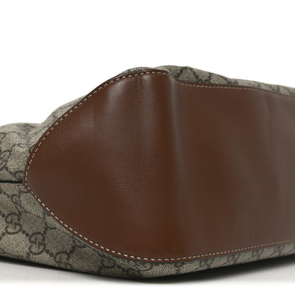Gucci GG Supreme Monogram Large Linea A Hobo Light Brown 9 of 10