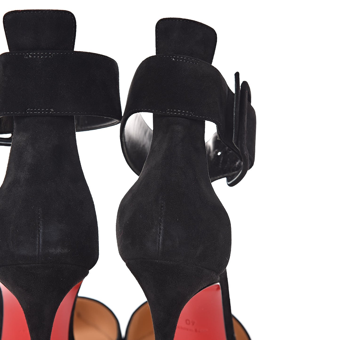 Veau Velours Harler 100 Ankle Strap Pumps 40 Black