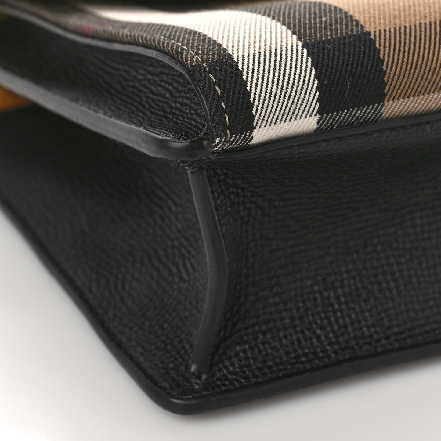 Derby Calfskin House Check Small Macken Crossbody Bag Black