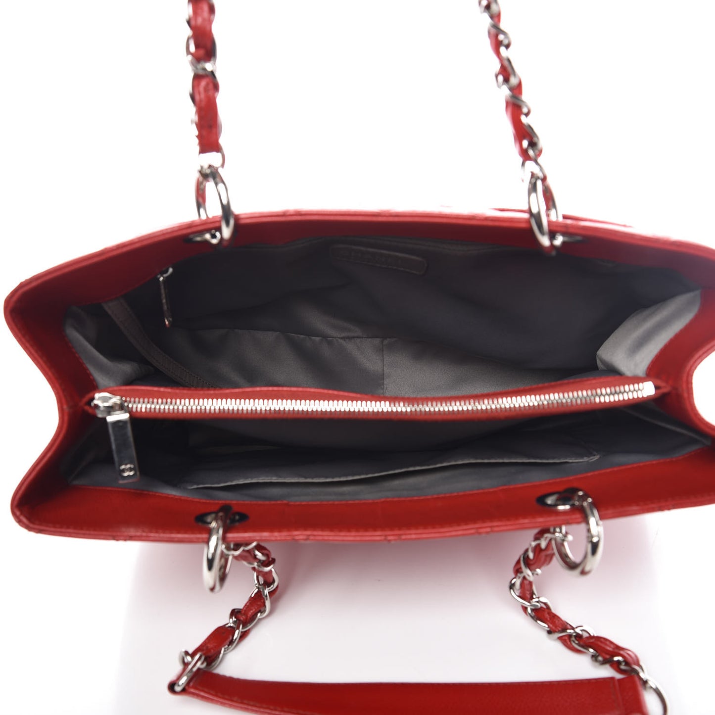 Caviar Quilted Grand Shopping Tote GST Red