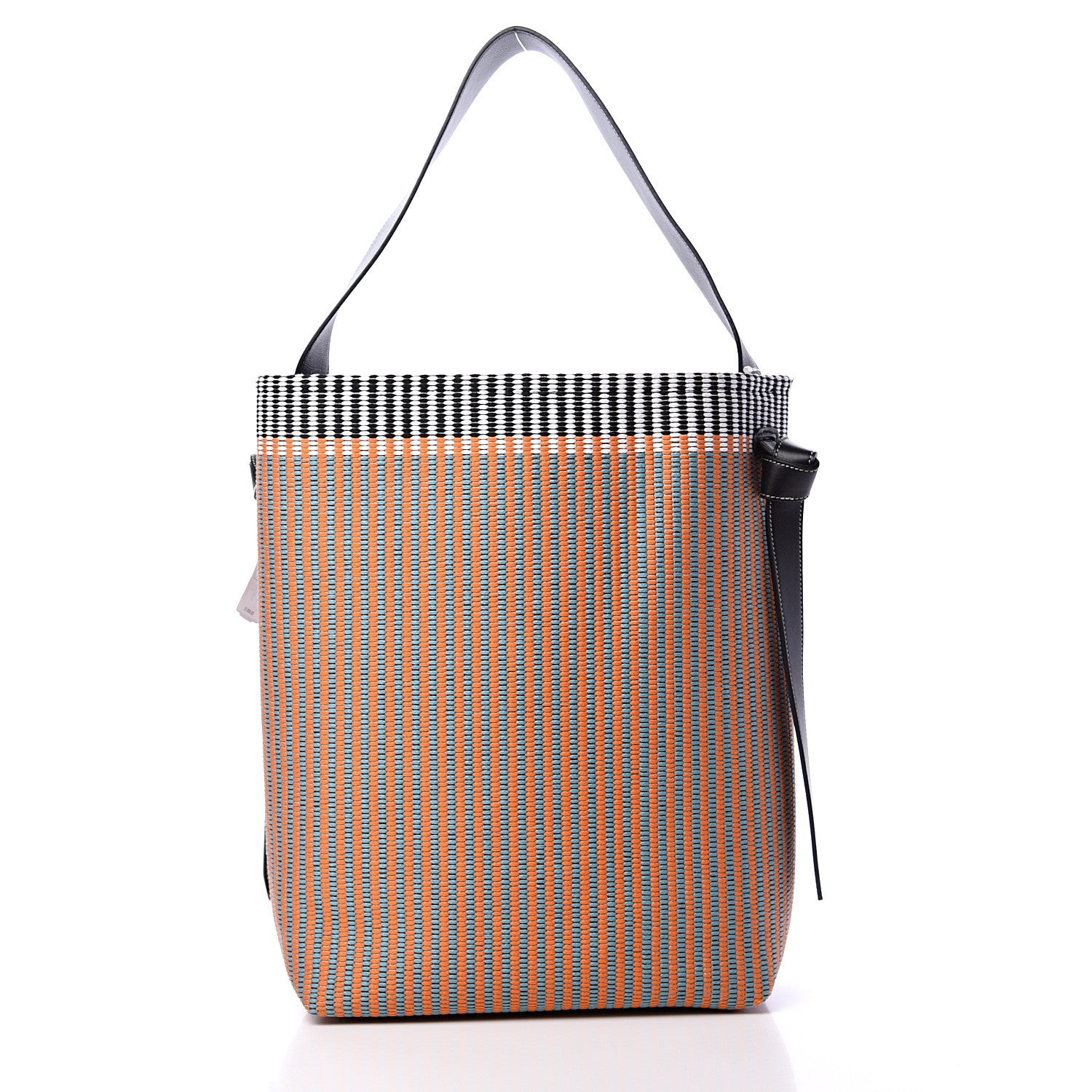 Celine Woven Canvas Small Twisted Cabas Multicolor 2 of 10