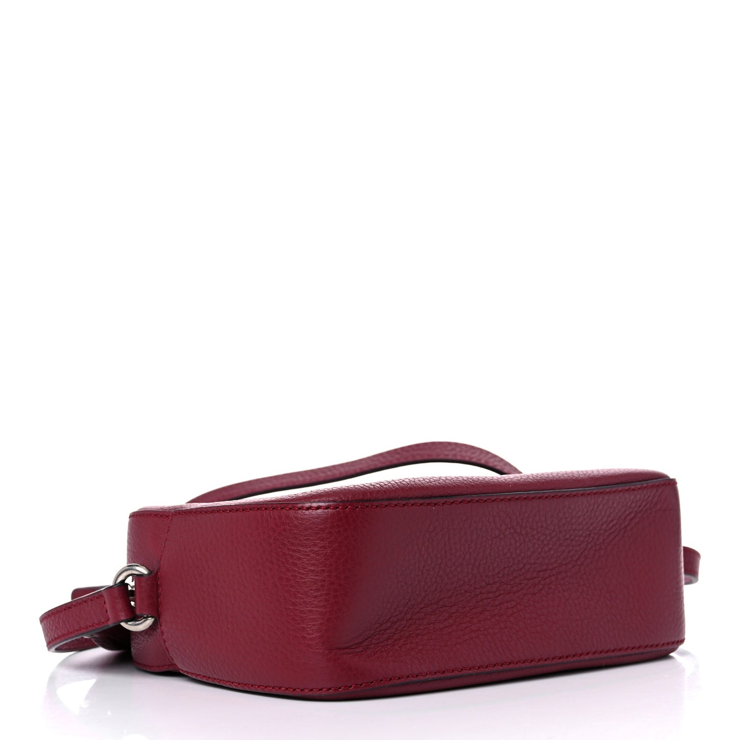 Pebbled Calfskin Studded Small Soho Disco Bag Soft Burgundy