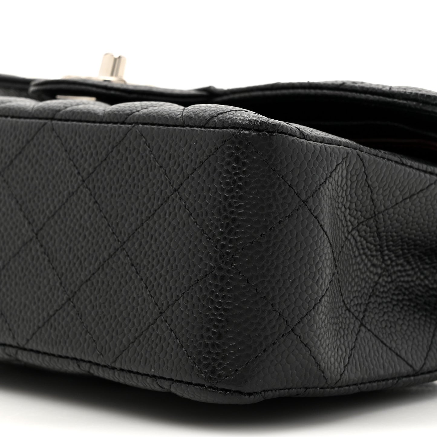 Caviar Quilted Small Double Flap Black