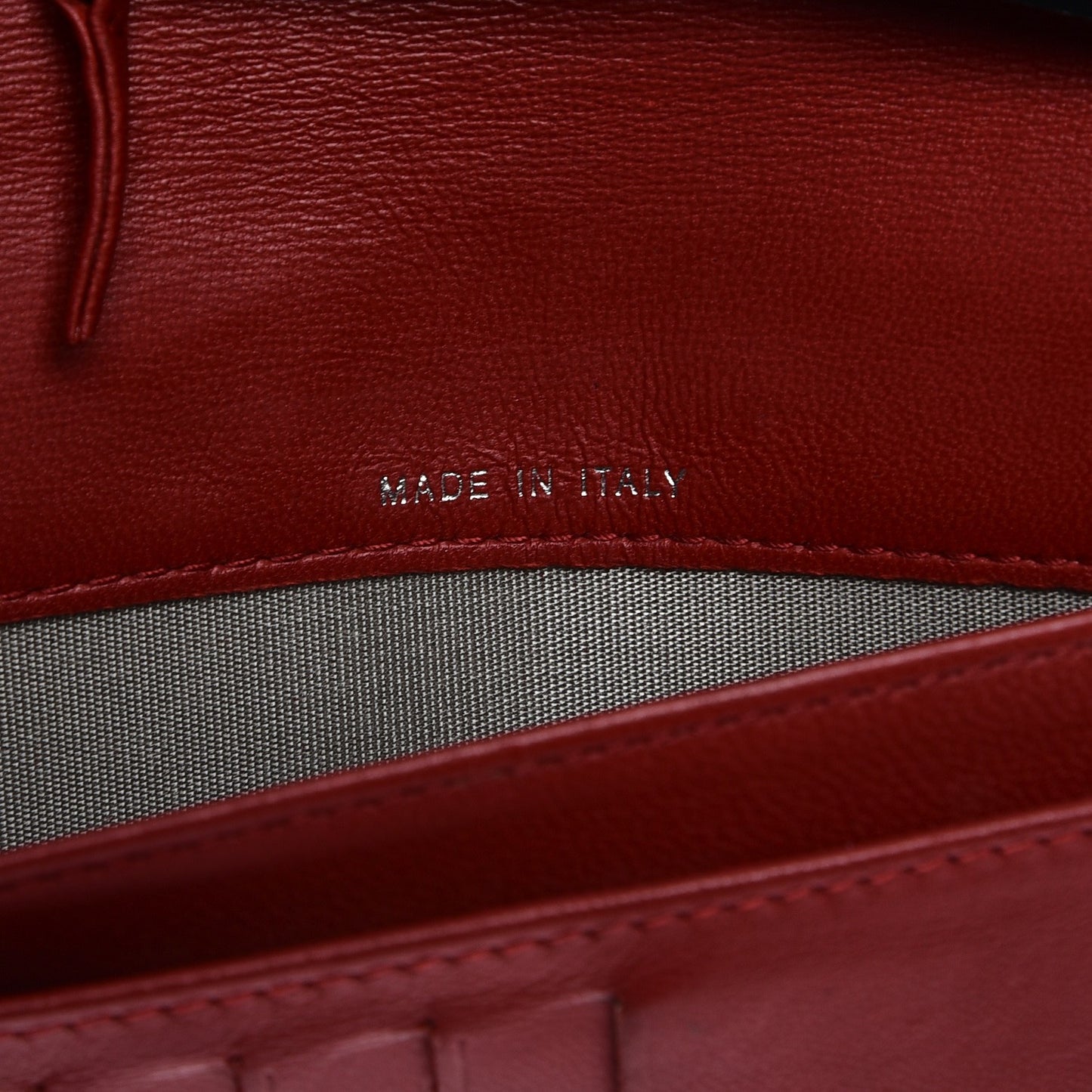 Lambskin Quilted Boy Yen Wallet Red