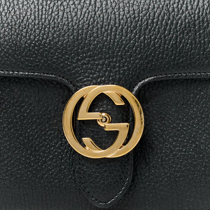 Gucci Dollar Calfskin Small Interlocking G Shoulder Bag Black 9 of 11