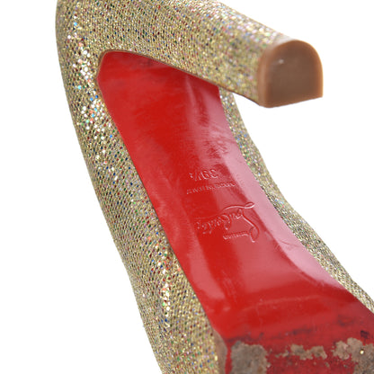 Christian Louboutin Glitter Bibi 140 Pumps 39.5 Gold 14 of 18