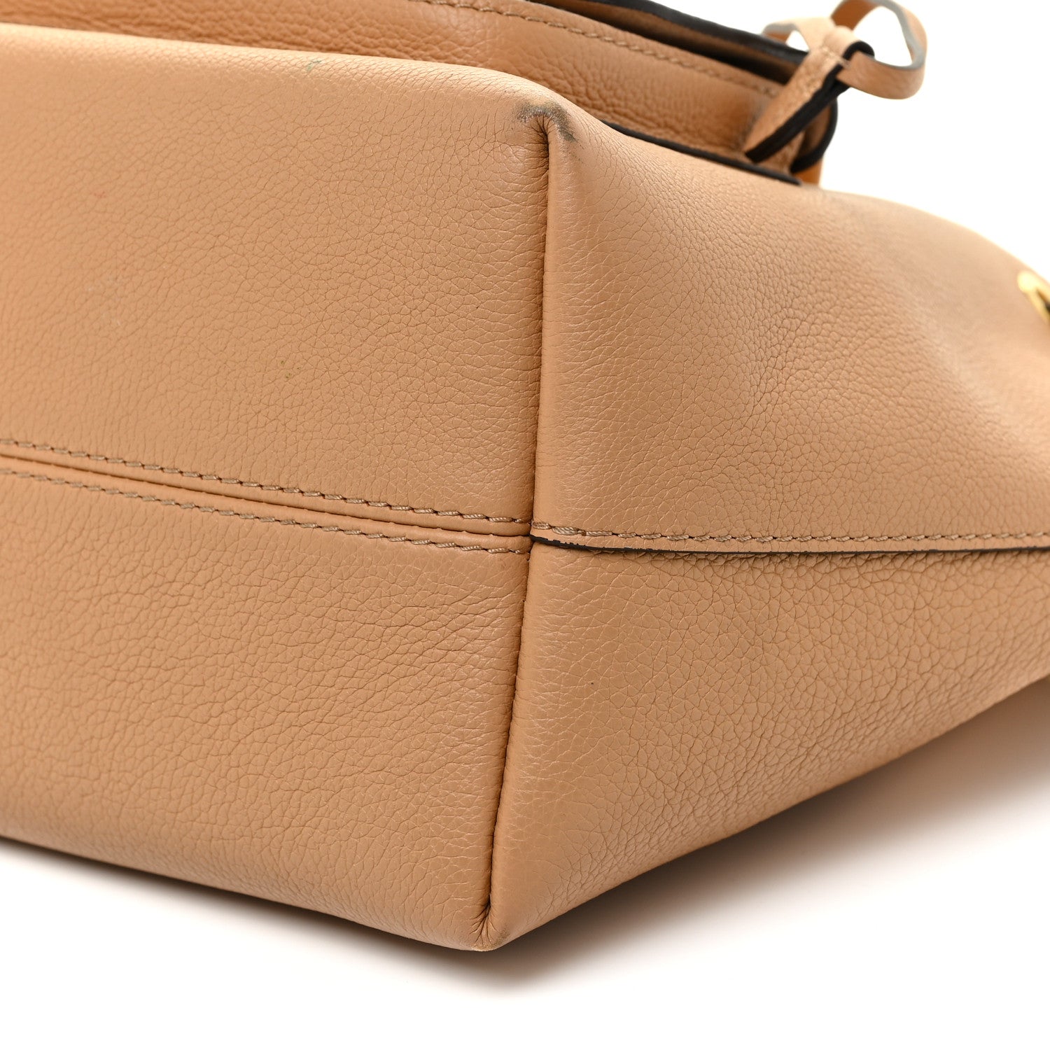 Louis Vuitton Calfskin Lockme Bucket MM Arizona Beige 9 of 27