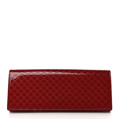 Gucci Patent Microguccissima Small Broadway Clutch Red 1 of 9