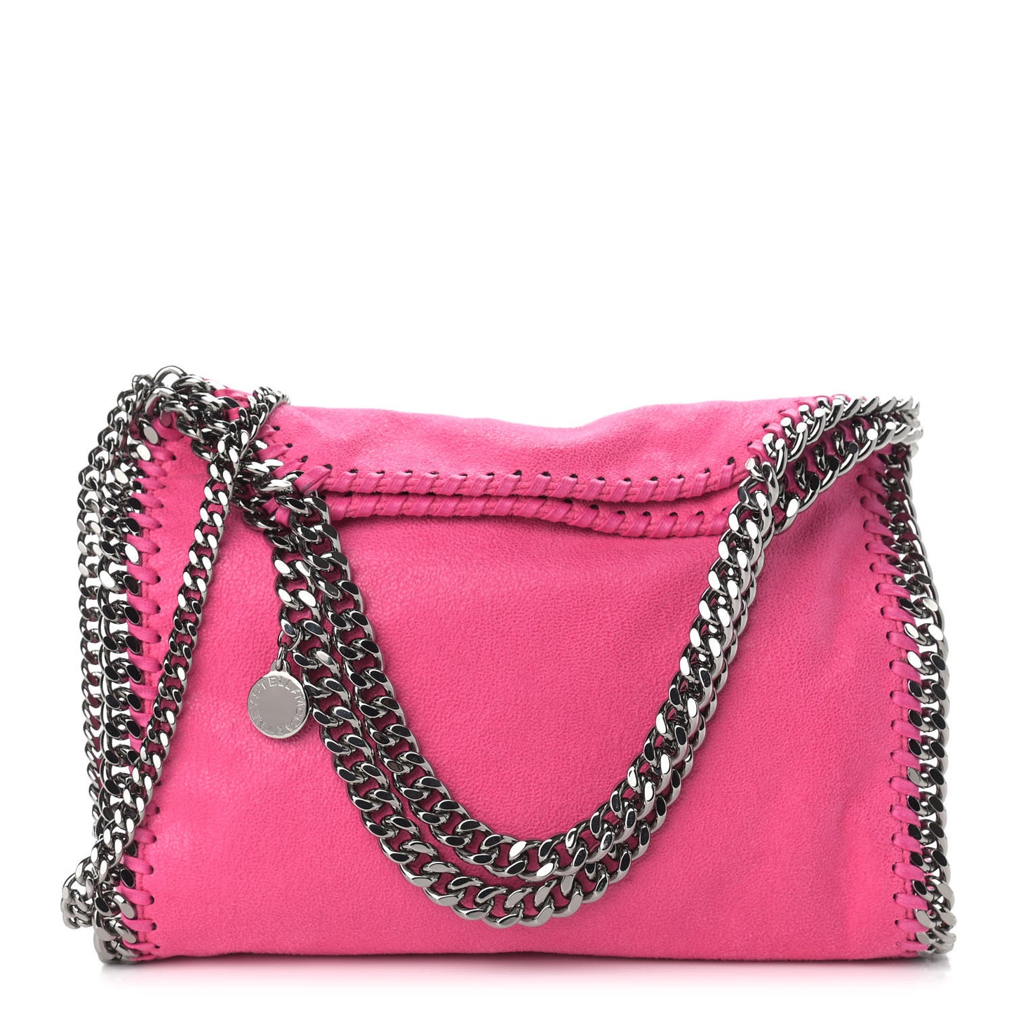 Shaggy Deer Mini Falabella Fold Over Tote Hot Pink