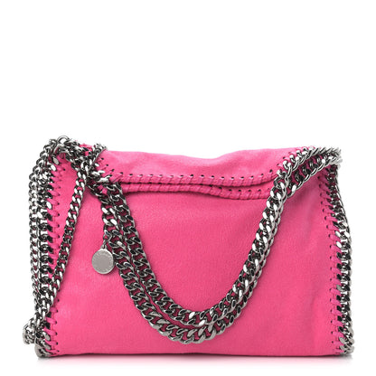 Stella McCartney Shaggy Deer Mini Falabella Fold Over Tote Hot Pink 1 of 9