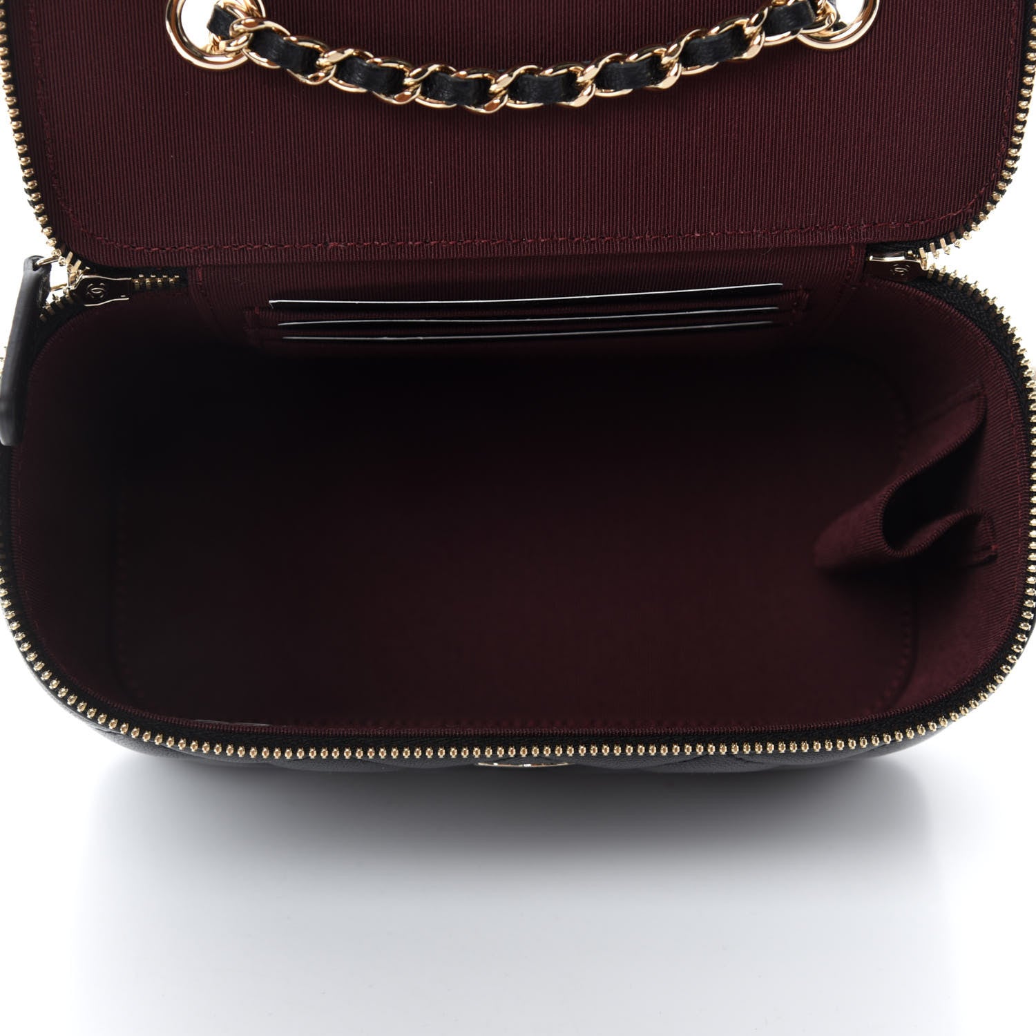 Chanel Lambskin Quilted Small Vanity Case With Chain Black 5 of 10