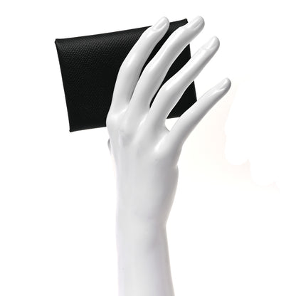 Hermes Epsom Calvi Duo Card Case Black 2 of 8