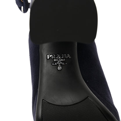 Prada Camoscio Platform Sandals 36 Bleu 7 of 9