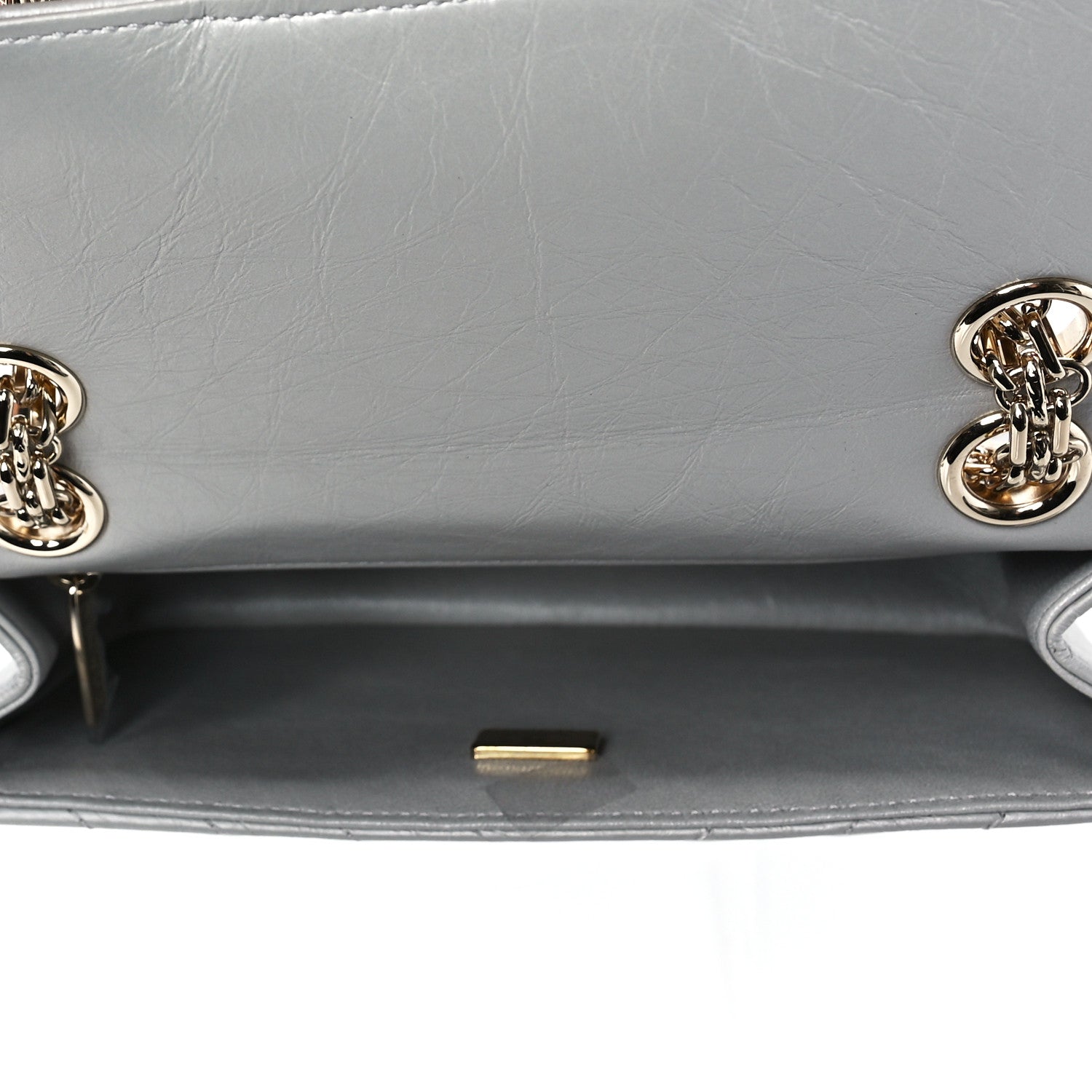 Chanel Metallic Aged Calfskin Chevron Quilted 2.55 Reissue Mini Flap Silver 5 of 9