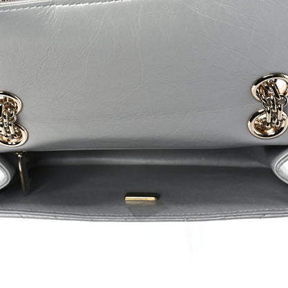 Chanel Metallic Aged Calfskin Chevron Quilted 2.55 Reissue Mini Flap Silver 5 of 9