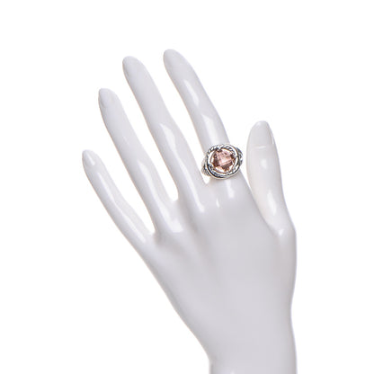 David Yurman Sterling Silver Morganite 11mm Infinity Ring 54 6.75 2 of 4
