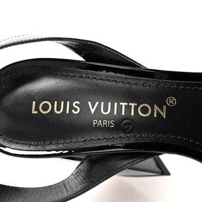 Louis Vuitton Patent Calfskin Shake Sandals 38.5 Black 6 of 11