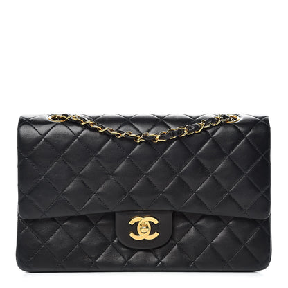 Chanel Lambskin Quilted Medium Double Flap Black 1 of 11