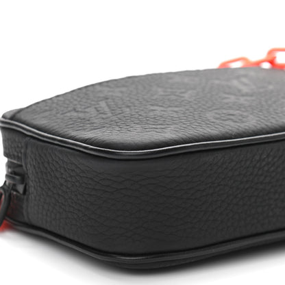 Louis Vuitton Taurillon Monogram Uniformes Solar Ray Soft Pochette Volga Belt Bag Black 9 of 10