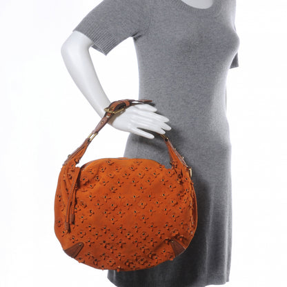 Louis Vuitton Suede Mahina Fleurs Onatah GM Orange 2 of 6