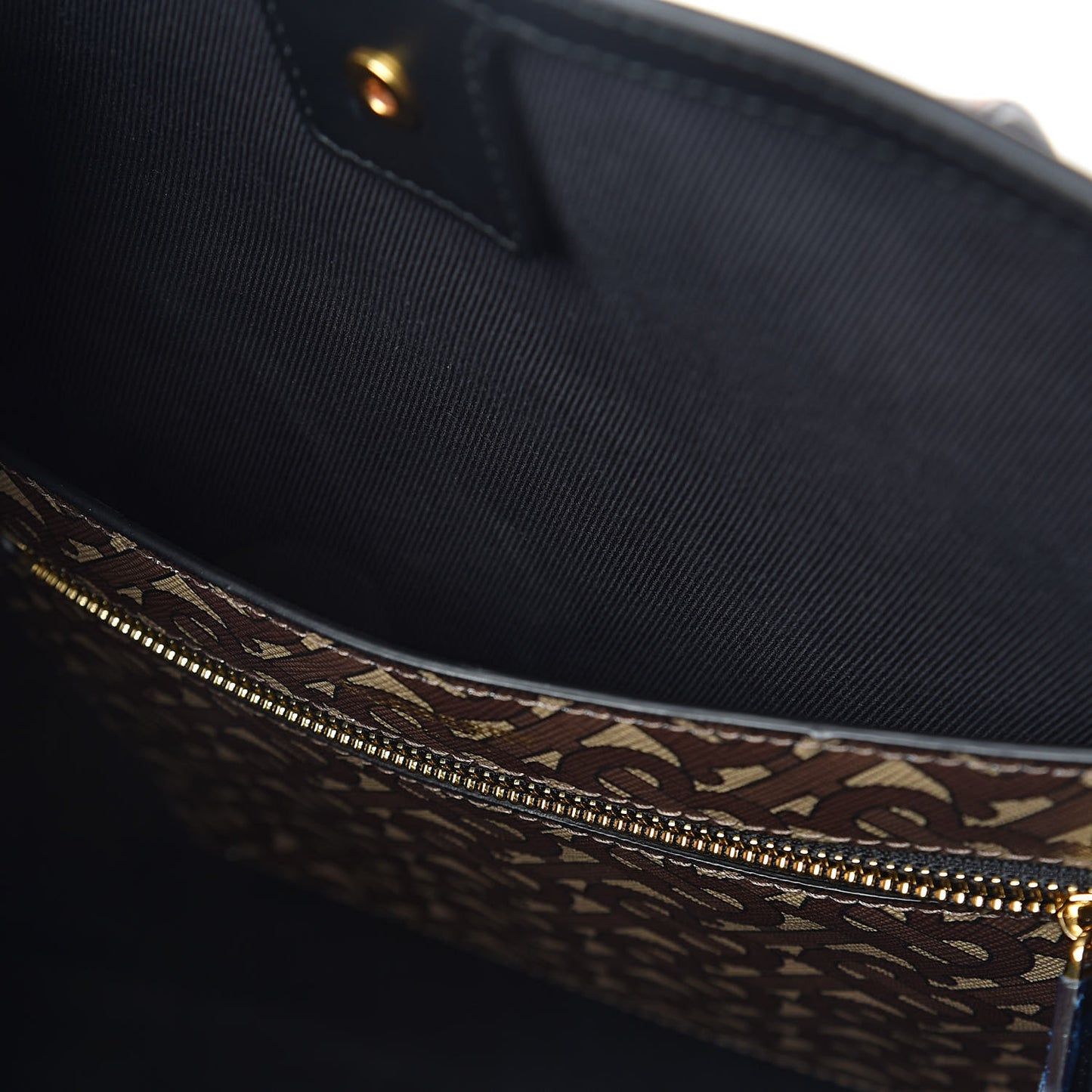 E-Canvas Monogram Stripe Book Tote Bridle Brown