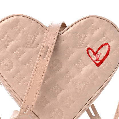 Louis Vuitton Lambskin Embossed Monogram Fall In Love Sac Coeur Light Pink 7 of 11