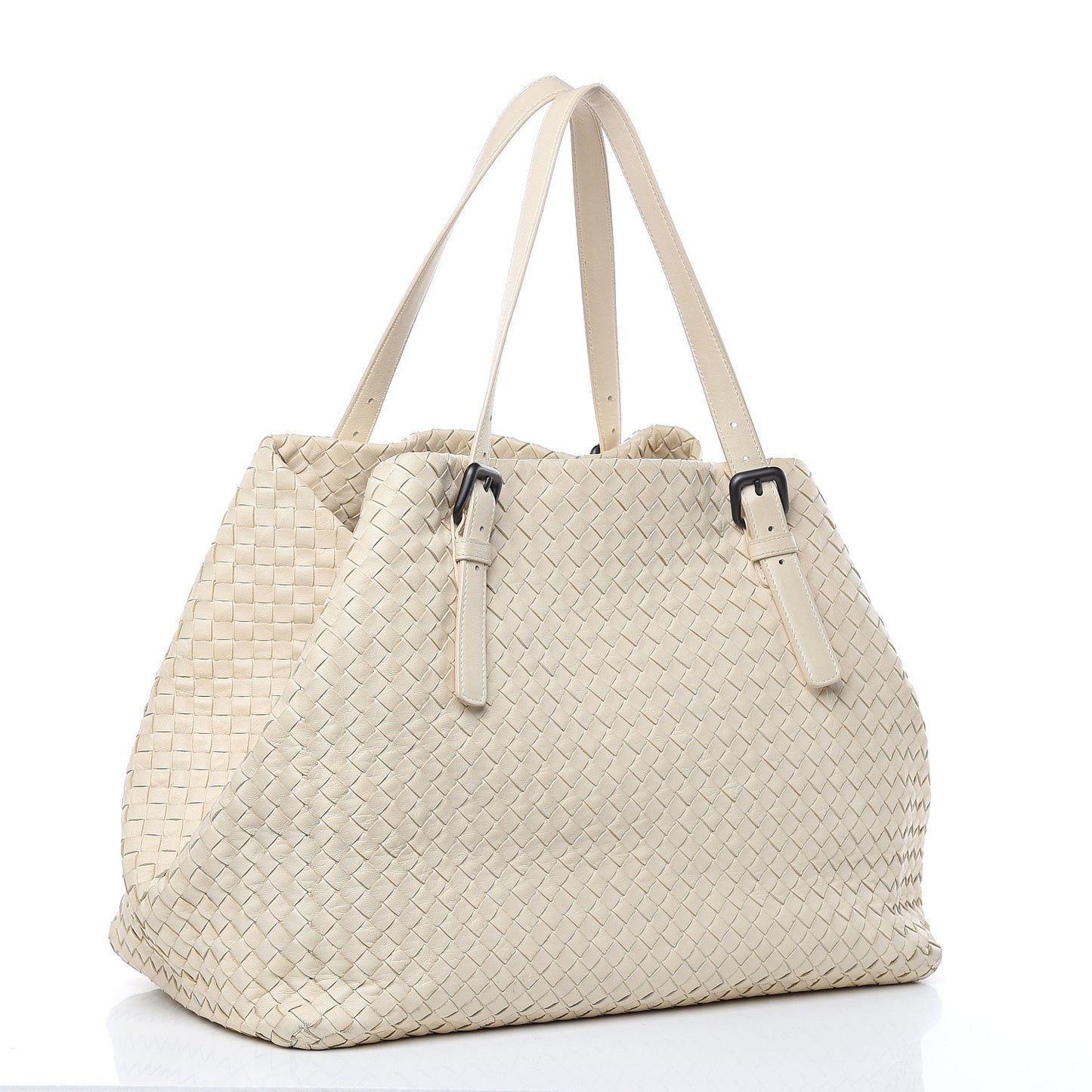 Nappa Intrecciato Large Cesta Tote White