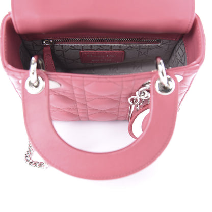 Christian Dior Lambskin Cannage Mini Lady Dior Pink 5 of 10