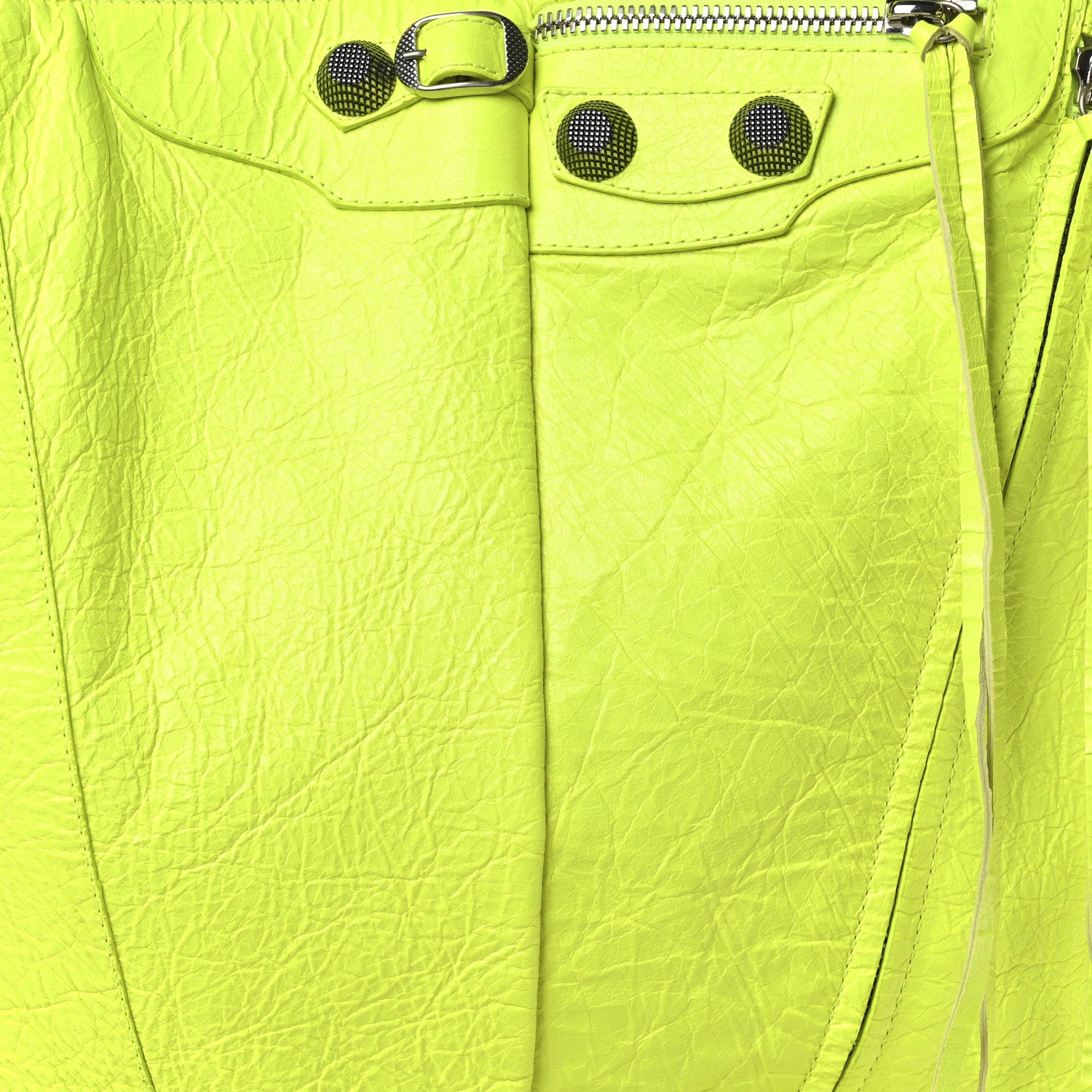 Balenciaga Agneau Arena Le Cagole Boot Bag Fluo Yellow 8 of 11