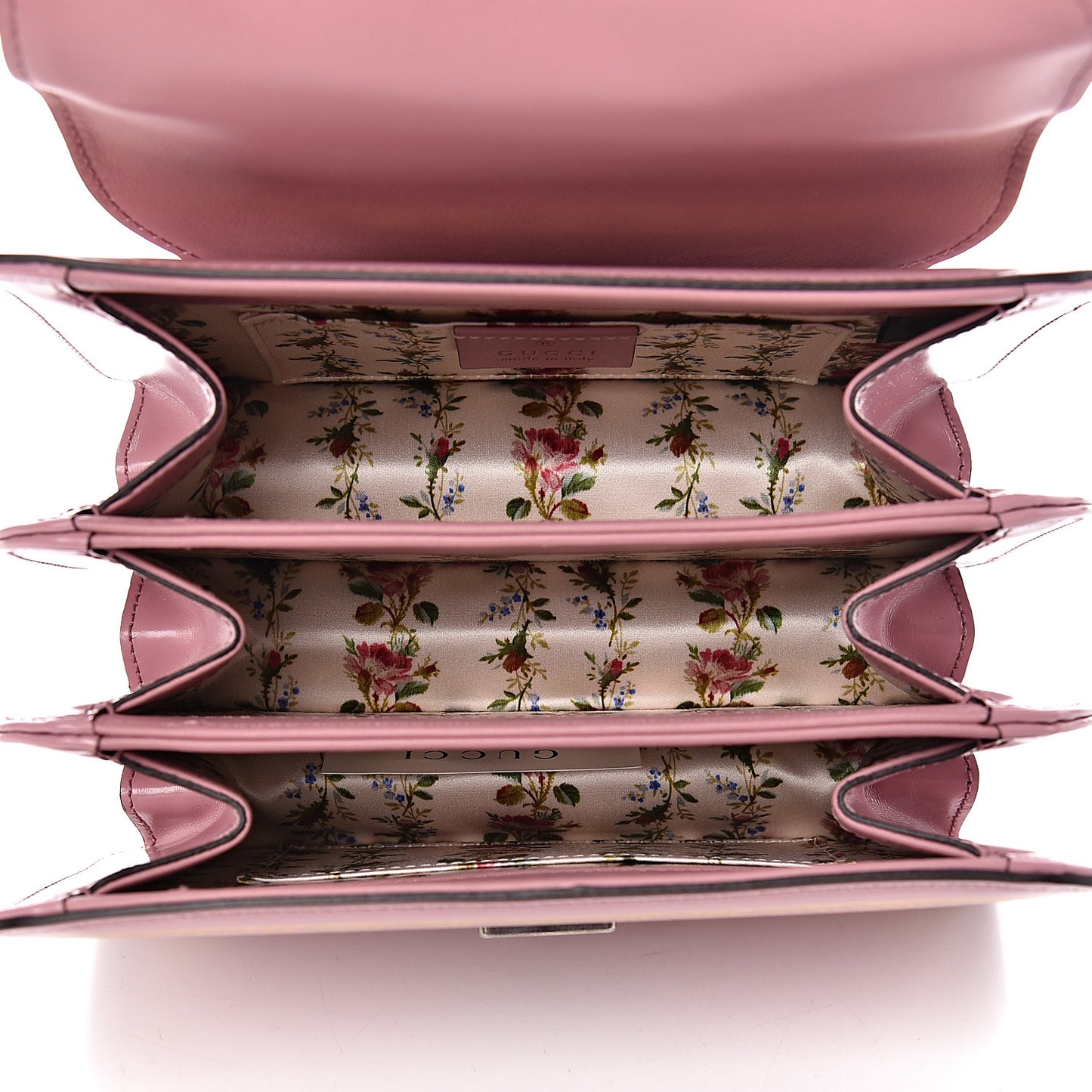 Calfskin Bamboo Crystal Mini Thiara Top Handle Bag Carmine Rose Gold