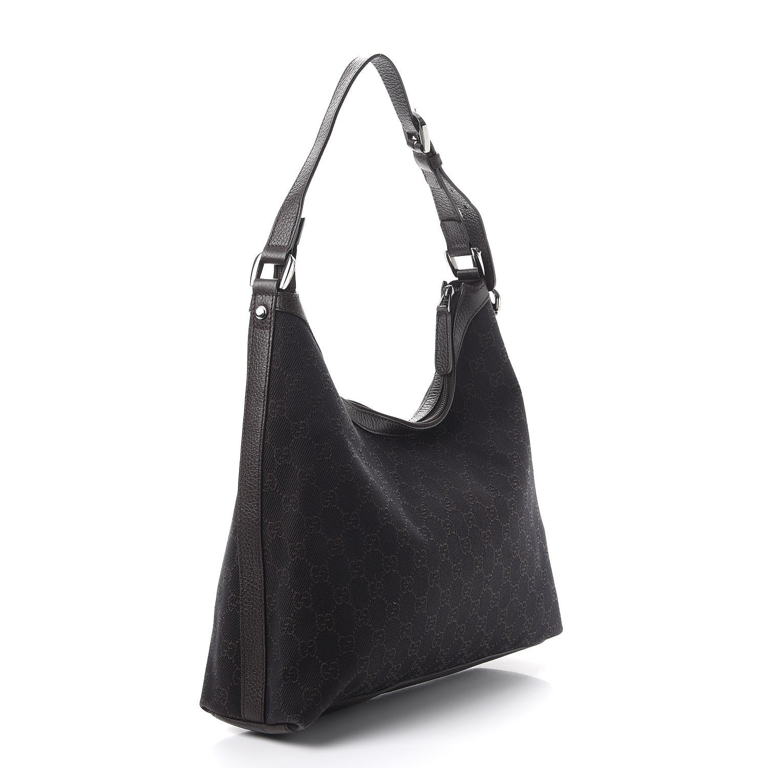 Gucci Monogram Hobo Dark Brown 3 of 9