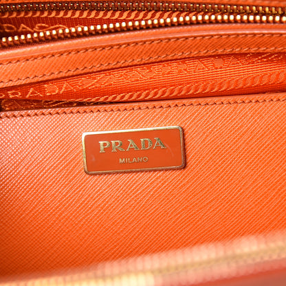 Prada Saffiano Large Galleria Double Zip Tote Papaya 5 of 11