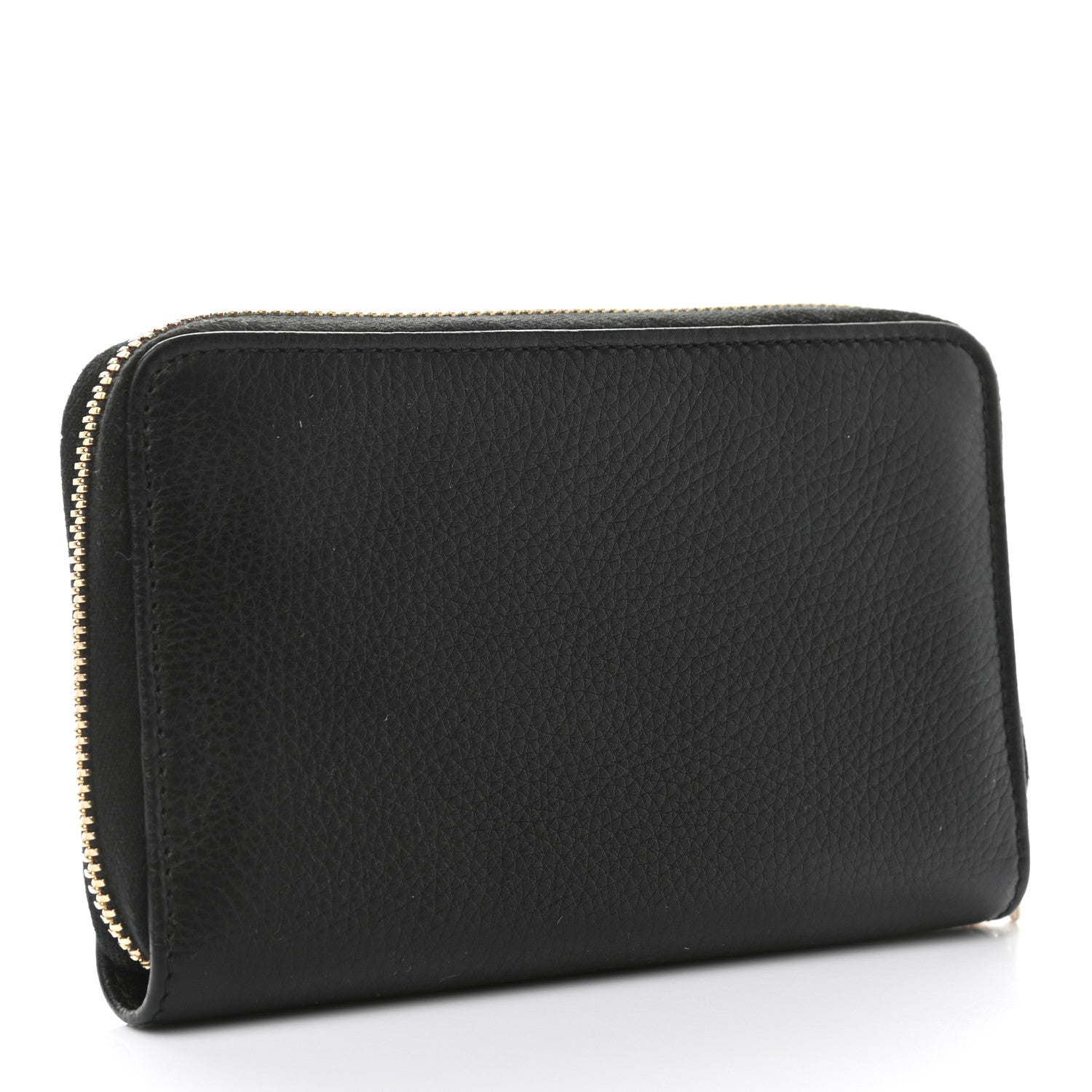 Gucci Pebbled Calfskin Medium Soho Zip Around Wallet Black 3 of 8
