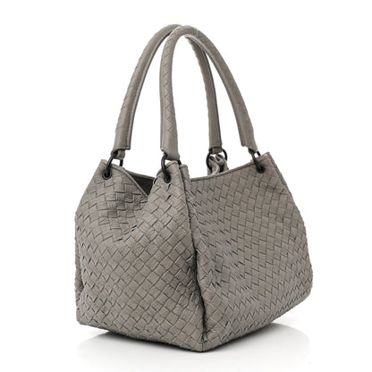 Bottega Veneta Nappa Intrecciato Parachute Bag Light Grey 3 of 10