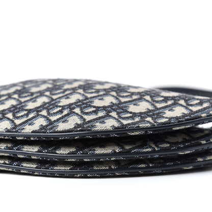 Christian Dior Oblique Saddle Pouch With Strap Navy Blue 8 of 9