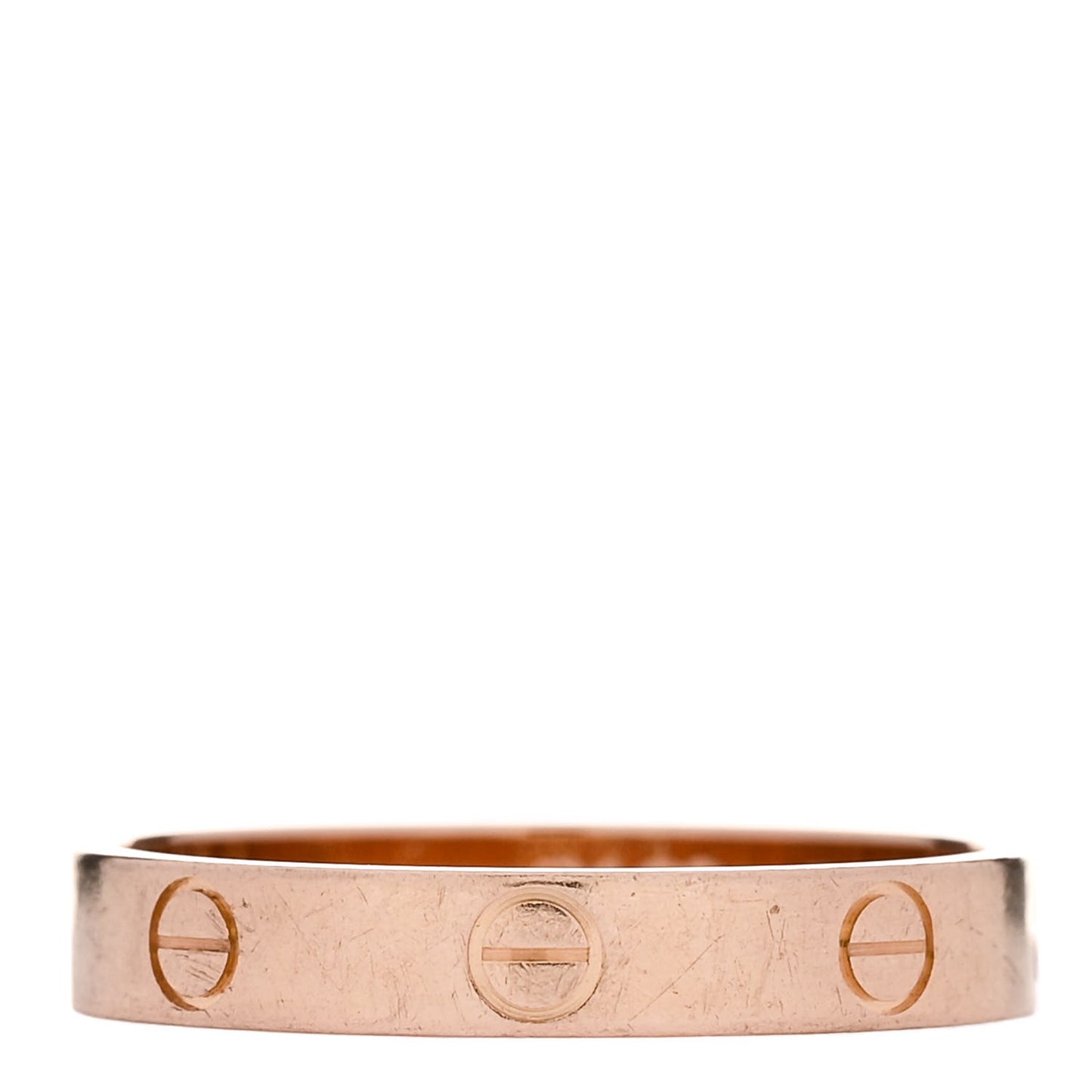 18K Pink Gold 3.5mm LOVE Wedding Band Ring 60 9.25